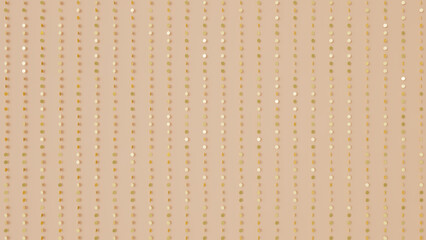 Particles glitter confetti. Retro golden glamour background. Holidays Sparkling vintage Background. Peach background. 3d rendering