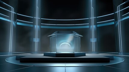 stage perspective podium background illustration angle perception, stand scene, backdrop outlook stage perspective podium background