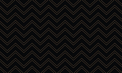 abstract seamless geometric brown thin double line wave pattern on dark.
