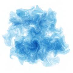 blue smoke isolated on white