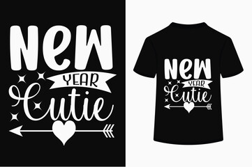 Obraz premium New Year Cutie T-shirt Design