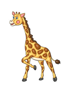 Giraffe, hand drawn vector illustration.
