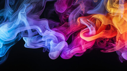 Colorful rainbow smoke.