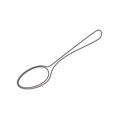 Spoon vector. Spoon on white background. Spoon icon vector.
