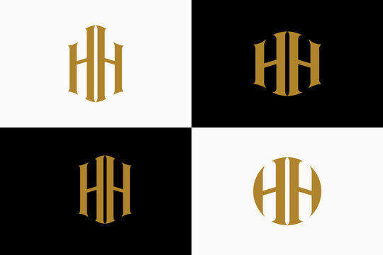 Initials HH vector logo premium 