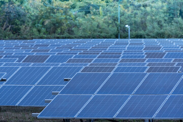Solar panels field.Photovoltaic modules for renewable energy.Save the earth and the energy.Good...