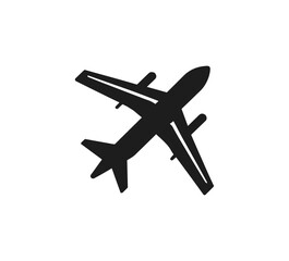 Fototapeta na wymiar Plane icon. Plane flying in the sky Isolated on white background.