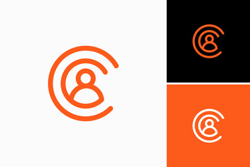 C people vector logo premium 