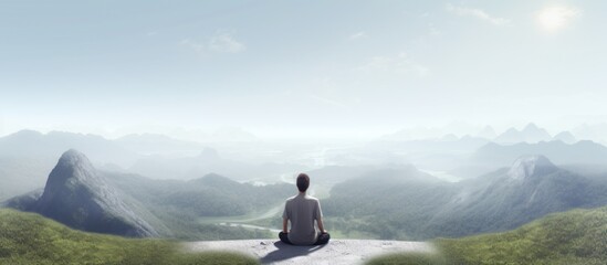 outside, meditation, nature, landscape, yoga, health, mountain, sunset, lifestyle, training, 