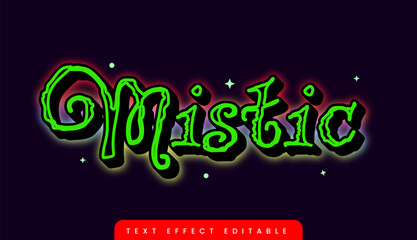 creative mistic editable vector text effect