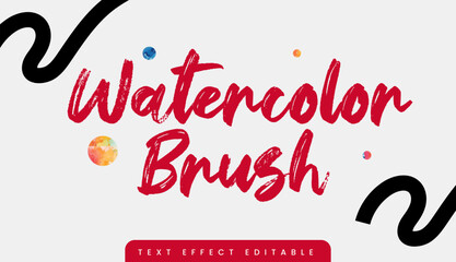 watercolor brush text effect editable
