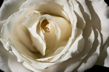 A close-up image of a white rose