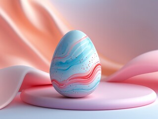 Isometric colorful Easter egg.