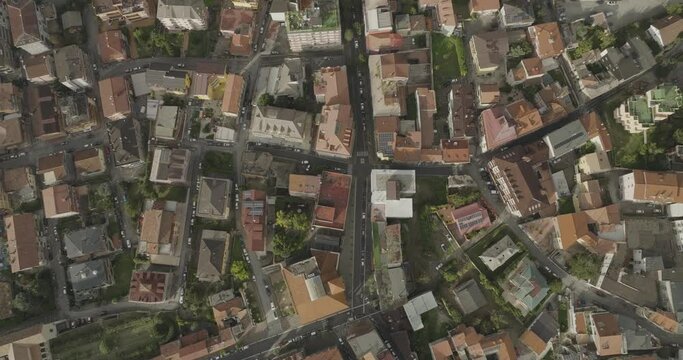 Aerial view of Solofra, a small town in Irpinia, Avellino, Italy.