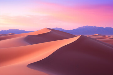 Fototapeta premium sand dunes in the desert. Generative Ai