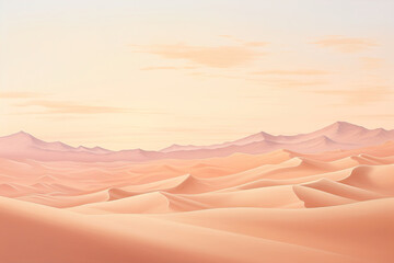 Fototapeta premium sand dunes in the desert. Generative Ai