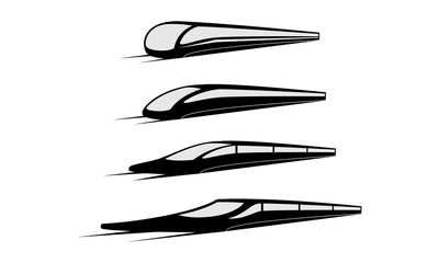 Set of train illustration design vector