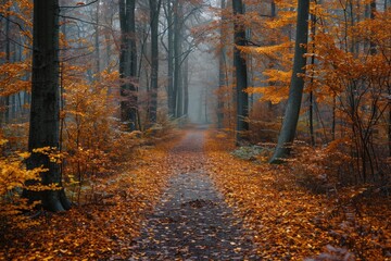 autumn in the forest. "Enchanted Forest: A Halloween Twilight Path"
