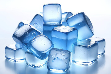 a pile of ice cubes sitting on top of a table,generative ai