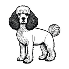 Poodle dog vector EPS