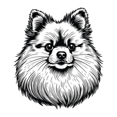 Pomeranian dog vector EPS - obrazy, fototapety, plakaty