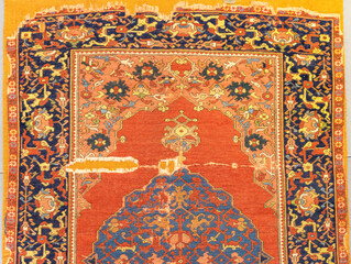 Examples of old historical Ottoman, Turkish, Middle Eastern and Iranian carpets and rugs