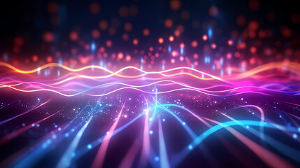 Obraz premium Abstract background and data transfer concept, abstract line art background