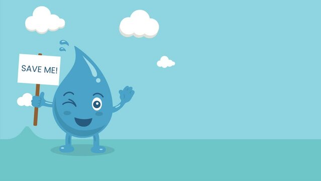 save water campaign 4k animation