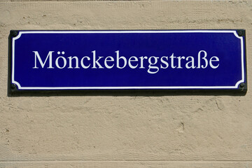 Emailleschild Mönckebergstraße
