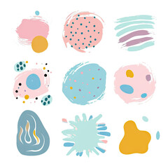 Fototapeta premium free vector set free hand doodle shape