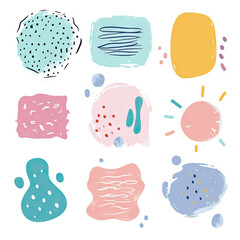 Fototapeta premium free vector set free hand doodle shape