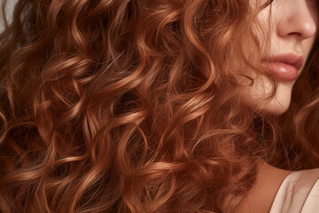 Hairstyle beauty: Macro shot of long, healthy, and shiny textured hair.