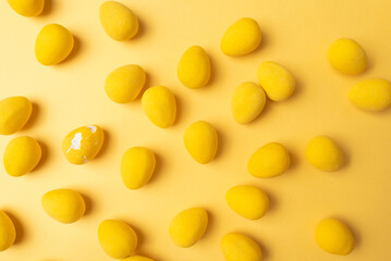 Yellow background.  Bright.  Equality and diversity concept.  One different than the other but working together to create a beautiful yellow background.