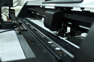 plotter cutting stickers typography polygraphy machine black labels contour cutting	
