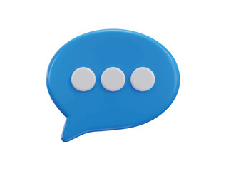 chatting icon 3d rendering vector illustration