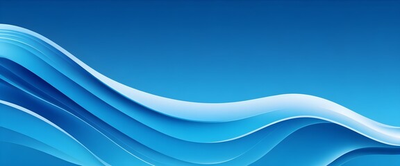 Obraz premium Blue background banner with waves. Blue abstract background. Aabstract blue wave background