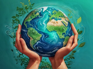 hands holding earth