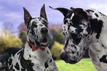 The Great Dane is a giant size Molossian dog breed (Dogue type) traditionally considered...