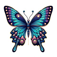 beautiful butterfly vector illustration isolated on white background