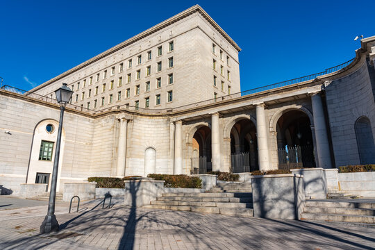 Government buildings of new ministries in the city of Madrid, Spain.