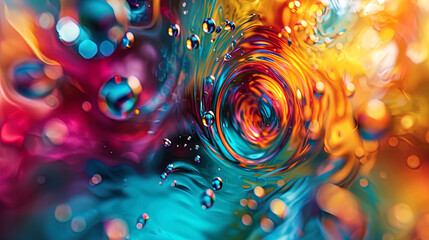 Bright abstract photo, where color vortices and spots create a feeling of fun and vital energy