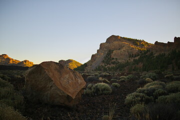 sunset in the mountains