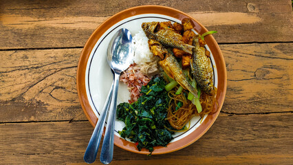 rice with vegetables and protein