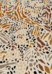 Animal bownish skin seamless pattern vector stock