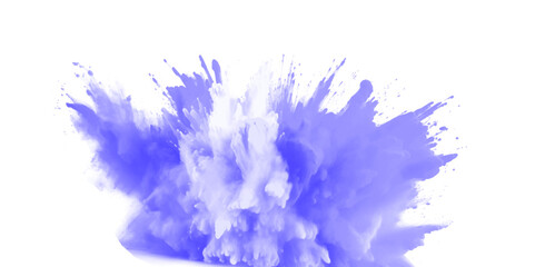 Fototapeta na wymiar Blue holi paint color powder. Abstract blue dust explosion on white background. Blue holi paint color powder festival explosion burst isolated white background. Blue vibrant rainbow Holi paint color.