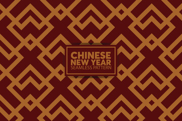 Chinese New Year geometric modern art design in red and gold color for cover, card, poster, banner.