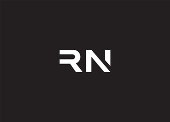 RN creative logo design and  monogram logo