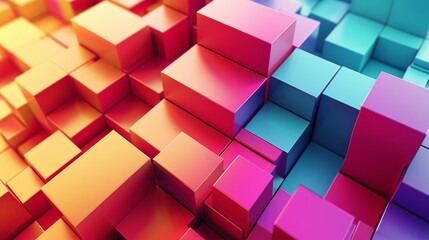 Abstract colorful geometric background 3d rendering 3d illustration   