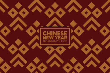 Chinese New Year geometric modern art design in red and gold color for cover, card, poster, banner.