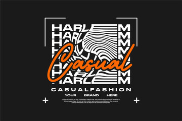 streetwear fashion tshirt design modern printing vector logo